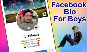 facebook bio for boys