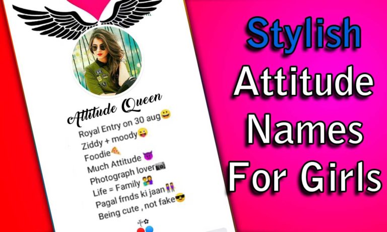 Stylish attitude names for girls