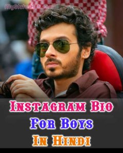 Instagram Bio For Boys in Hindi