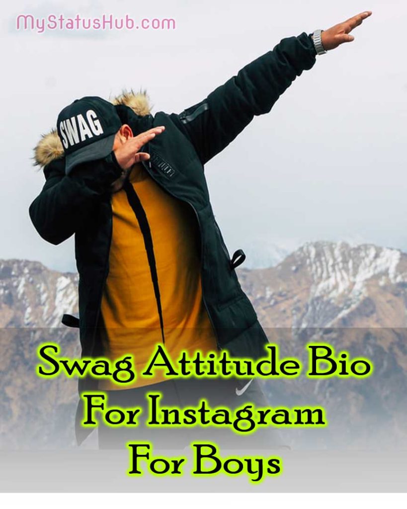 Swag Attitude Bio For Instagram For Boys