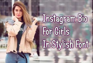 Instagram Bio For Girls In Stylish Font